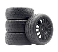Accessoire Voiture RC pour Tamiya XV01 XV02 pour TT01 TT02 PTG-2 pour Hyundai I20 94123 1/10 Pièces Détachées pour Voitures RC Pneus Caoutchouc pour Rallye Course WRC(Black,6083)