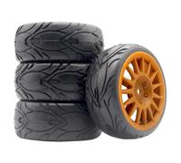 Accessoire Voiture RC pour Tamiya XV01 XV02 pour TT01 TT02 PTG-2 pour Hyundai I20 94123 1/10 Pièces Détachées pour Voitures RC Pneus Caoutchouc pour Rallye Course WRC(Brown,6084)