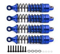 Accessoire Voiture RC pour Traxxas pour LaTrax pour Teton pour Desert pour Prerunner SST 1/18 4 Pièces Amortisseur Avant Et Arrière en Métal Voiture Camion RC(Blue)