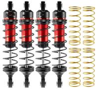 Accessoire Voiture RC pour Traxxas pour Mini pour Maxx pour XRT pour TRX4 pour SCX10 1/10 1/16 Pièces Mise À Niveau Voiture RC Amortisseur 92mm Ressorts Progressifs(Red)