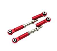 Accessoire Voiture RC pour Traxxas pour Slash pour Rustle 3644 3643 5539 Tiges Avant Acier Dur Réglage Hauteur Profondeur L'arrière Biellettes Direction Barre Carrossage(Red,Rear)