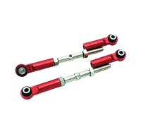 Accessoire Voiture RC pour Traxxas pour Slash pour Rustle 3644 3643 5539 Tiges Avant Acier Dur Réglage Hauteur Profondeur L'arrière Biellettes Direction Barre Carrossage(Red,Front Upper)