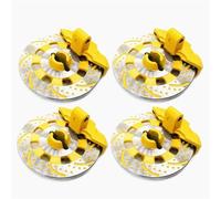 Accessoire Voiture RC pour Traxxas pour Udr 1/7 4 Pièces Roue en Aluminium Moyeu Hexagonal Disque Frein Et Étrier OP Rc Voiture Mise À Niveau Modèles(Yellow)