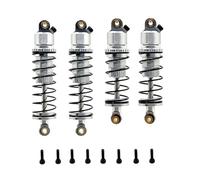Accessoire Voiture RC pour WLtoys 244016 pour LOSI Micro-b 1/24 Amortisseur D'huile Avant Et Arrière en Métal RC Voiture Mise À Niveau Pièces Accessoires(Silver,4pcs)