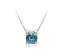 Accessoires - 1ct Coup Round D Color Moissanite Pendant Collier pour Femmes