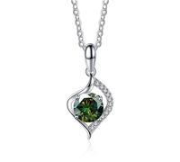 Accessoires 1ct d Collier Collier Pendant Moisanite pour Femmes, Colliers en Diamant Rose/Bleu/Jaune, Bijoux pour Femme Maman