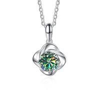 Accessoires 1ct Vert/Jaune/Bleu Moissanite Diamant pour Femmes, nœud de col, Boucles d'oreille à liseré en Or Fantaisie