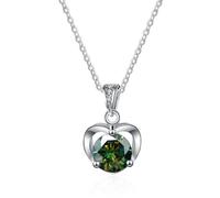 Accessoires 1ct Vert/Jaune/Bleu Moissanite Diamant pour Femmes, nœud de col, Boucles d'oreille à liseré en Or Fantaisie