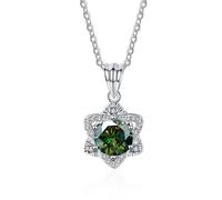 Accessoires 1ct Vert/Jaune/Bleu Moissanite Diamant pour Femmes, nœud de col, Boucles d'oreille à liseré en Or Fantaisie