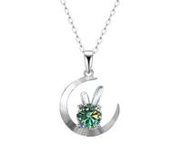 Accessoires 1ct Vert/Jaune/Bleu Moissanite Diamant pour Femmes, nœud de col, Boucles d'oreille à liseré en Or Fantaisie