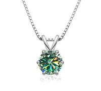 Accessoires 1ct Vert/Jaune/Bleu Moissanite Diamant pour Femmes, nœud de col, Boucles d'oreille à liseré en Or Fantaisie