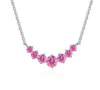 Accessoires 2.8 Collier Moisanite pour Femmes Coup Round D Color Lab Créé des Colliers de Pendentif Diamant Parfait pour Les fêtes de Usure Quotidienne Mariage