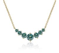 Accessoires 2.8ct Collier Moisanite pour Femmes Coup Rond