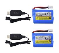 Accessoires 2PCS 7.4V 1100mah Batterie au Lithium & Câble de Chargement USB pour BLLRC L100 rc Bateau HONGXUNJIE HJ808 rc Hors-Bord Jouet Haute Vitesse rc Bateau Batterie