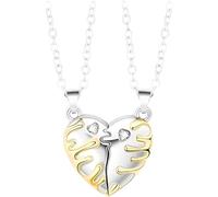 Accessoires 925 Collier de pièces de puzzle en argent sterling pour femmes et hommes, coeur Colliers de couple assortiment collier de pièce mignon puzzle animal mignon animal de dessin, collier de