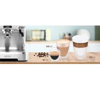 Accessoires à café ETA 2x 240ml Cappuccino Set Référence : ETA418193010 Verres élégants à double paroi en verre borosilicaté pour un plaisir du café encore plus intense, 240 ml