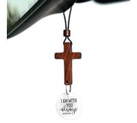 Accessoires à suspendre pour rétroviseur de voiture avec verset de la Bible, « I Am with You Always », accessoire de rétroviseur de voiture, décoration religieuse vintage à suspendre, cadeaux