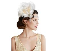 Accessoires Accessoires Hair Accessoires Vintage 1920S Bandeau de clapet rugissant 20s Great casque avec Peacock 1920S Flapper Hair Accessoires