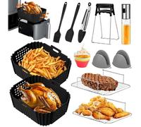 Accessoires Air Fryer,17Pcs Accessoires Pour Ninja Double Stack Xl Sl400Eu Sl400Eucp,Moule Air Fryer 9,5L,Air Fryer Accessoires,Ac