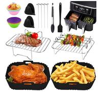 Accessoires Air Fryer Dual 9,5L, 14 PCS Double Zone Accessoire Convient pour Ninja Foodi AF400EU, AF300EU