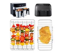 Accessoires Air Fryer - Grille pour Air Fryer - Lot de 2 Grille pour Friteuse à Air Air Air Fryer Grille en Acier Inoxydable Antiadhésive pour Air Fryer Philips, Ninja Air Fryer