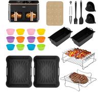 Accessoires Air Fryer pour Cookwise 9L, Airfryer Accessoires Moule Silicone Air Fryer pour COSORI Dual Zone Air Fryer 8,5 L