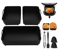 Accessoires Air Fryer pour Cosori Dual Blaze TwinFry XXL 10L, Ninja Af500EU 5.2L, 10.4L, Moule en Silicone pour Cosori Air Fryer, Accessoires Réutilisables et aptes au contact Alimentaire