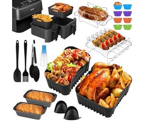Accessoires Air Fryer pour Moulinex Easy Fry Dual 5,2/3,1L, Moule Silicone Réutilisable Sans BPA, Moule Pain, Pour Philips Airfryer Série 3000