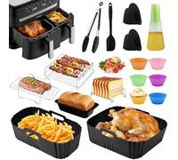 Accessoires Air Fryer pour Moulinex Easy Fry Dual 8,3L(5,2/3,1L), Moule Air Fryer Avec Grille Racks, Moule Cake, Moule à Pain Pour Tower T17099