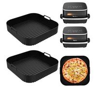 Accessoires Air Fryer pour Moulinex Easy Fry XL Surface & Pizza 4L, 2 Pièces 27cm Moule Silicone Airfryer Moulinex AL4018F0, Plat pour Airfryer Tefal Easy Frys XL