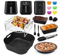 Accessoires Air Fryer pour Philips Série 3000 6.2L HD9270/90, Philips Série 5000 7.2L HD9285/90, Moule Silicone Air Fryer & Grille pour Moulinex Easy Fry Max 5L etc.