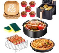 Accessoires Air Fryer pour Philips XL 6.2L, Ninja PRO 4,7L AF140EU, Ninja MAX PRO 6,2 L AF180EUCP, 11PCS Silicone Moule Airfryer Accessoires, Sans BPA Accessoires de Cuisson pour Friteuse à Air