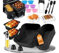Accessoires Airfryer pour Philips Airfryer Dual Basket 3000 Series - Air Fryer Accessories Comprend un moule en silicone, une grille, des moules à pain, des pinces de cuisine, un spray d'huile, etc