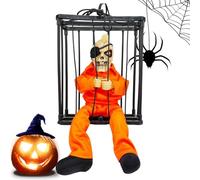 Accessoires Animés d'halloween - Figure De Crâne Fantôme en Plastique | Touch Sound é Ornement Effrayant Suspendu, Décoration Effrayante Opérationnelle pour Une Maison Hantée