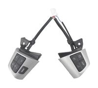 Accessoires auto Compatible Avec Toyota Pour RAV4 2011-2012 2.4AT 2013 2.0AT Volant Audio Volume Bouton Commande De Musique Bouton De Commutation Avec Rétroéclairage(Silver)