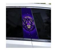 Accessoires Automobiles 1 Paire D'autocollants Tête De Lion Colorés Pour Pilier B De Voiture, Autocollants Décoratifs Pour Colonne Centrale De Voiture À Faire Soi-même(TYPE A)