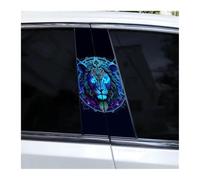 Accessoires Automobiles 1 Paire D'autocollants Tête De Lion Colorés Pour Pilier B De Voiture, Autocollants Décoratifs Pour Colonne Centrale De Voiture À Faire Soi-même(B)