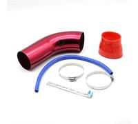 Accessoires Automobiles 76 Mm Entrée D'air Froid Tuyau D'induction Turbo Avec Filtre À Air Kit Filtre Air Froid Kit(Red Pipe)