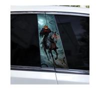 Accessoires Automobiles Lot De 2 Autocollants Citrouille D'horreur D'Halloween Pour Pilier B De Voiture Décoration De Pilier De Porte De Voiture À Faire Soi-même(B)