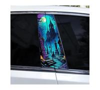 Accessoires Automobiles Lot De 2 Autocollants De Cimetière D'Halloween Pour Vitres De Voiture, Autocollants D'horreur À Faire Soi-même(TYPE A)