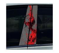 Accessoires Automobiles Lot De 2 Autocollants De Protection Pour Pilier Central De Voiture, Motif Fille Noire, Pour Décoration(TYPE A)