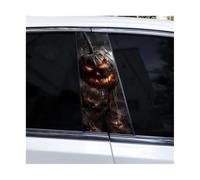 Accessoires Automobiles Lot De 2 Autocollants En Vinyle Motif Citrouille D'horreur Pour Voiture, À Faire Soi-même(H)