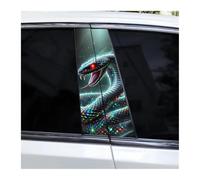 Accessoires Automobiles Lot De 2 Autocollants Imperméables En Vinyle Pour Montant De Portière De Voiture, Motif Serpent Rose, Pour Pilier B, À Faire Soi-même(B)