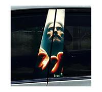 Accessoires Automobiles Lot De 2 Autocollants Pour Pilier Central De Voiture, Film De Protection Décoratif Pour Pilier B, Croix Jésus-Christ(C)