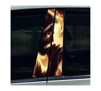 Accessoires Automobiles Lot De 2 Autocollants Pour Pilier Central De Voiture, Film De Protection Décoratif Pour Pilier B, Croix Jésus-Christ(TYPE A)