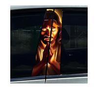 Accessoires Automobiles Lot De 2 Autocollants Pour Pilier Central De Voiture, Film De Protection Décoratif Pour Pilier B, Croix Jésus-Christ(D)