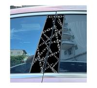 Accessoires Automobiles Lot De 2 Autocollants Pour Pilier Central De Voiture, Film De Protection Étanche, Motif Ailes Violettes, Noir Et Créatif(D)