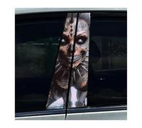 Accessoires Automobiles Lot De 2 Autocollants Pour Pilier Central De Voiture, Motif Squelette, Tête De Mort, Étanches(F)