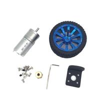 Accessoires automobiles : moteur à engrenages JGA25-370, support de pneu 65 mm, accouplement, DC6V 12V 24V, châssis d'équilibrage for robot DIY(17RPM_DC6V)