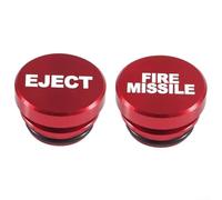 Accessoires automobiles pour bouton d'éjection de missile d'incendie en alliage d'aluminium pour un ajustement et une finition intérieurs cohérents